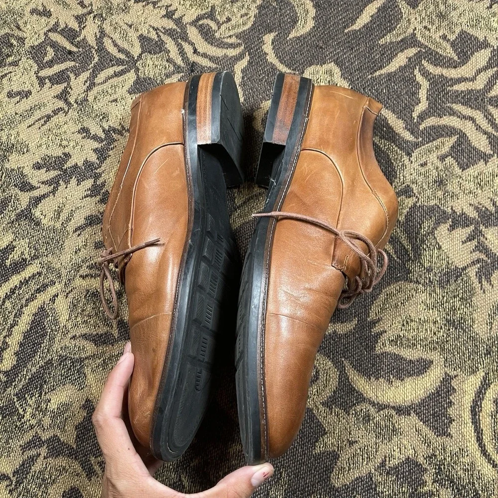 Cole Haan Shoes Mens 10.5 M Grand OS Oxford Brown Leather Cap Toe Warren C20153